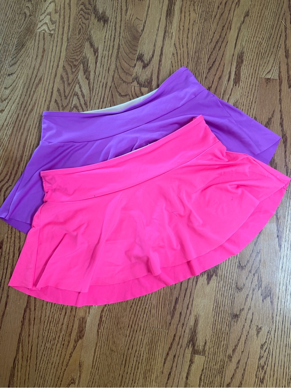 Lands' End Girls' Swim Skirt Bikini Bottoms in Hot Pink & Purple